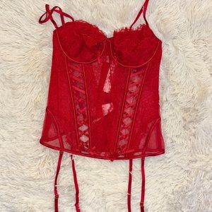 Wicked Unlined Lace Up Corset Top